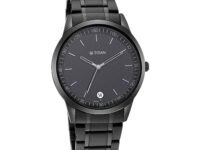 Titan Minimalist Quartz Analog with Date Black Dial Black Metal Strap Watch For Men - NT1806NM01