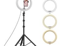 Tygot 10 Inches Big LED Ring Light for Camera, Phone tiktok YouTube Video Shooting and Makeup, 10" inch Ring Light with 7 Feet Long Foldable and Lightweight Tripod Stand