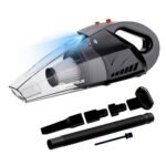 UN1QUE 2 In1 Vacuum Cleaner For Car, High Power 5500Pa, Led Light, 12V Dc /100W, 14.76Ft Long Cord, Hepa Filter, Handheld, Black, 0.5 L, 500 Ml, 1 Count