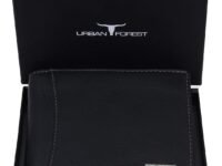 URBAN FOREST Oliver Black Leather Wallet for Men, 6 Card Slot