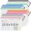 Umriox Mesh Zipper Pouch, 16.9x12.4 in (16 Colors, 32 Packs), Zipper Pouches for Organizing, Clear Zipper Pouches for School Office Supplies (16 Pack - 13.0x9.0 in)