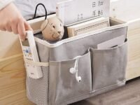 Under Bed Storage Organizer, Gray, Hanging and Drawer Design, For Shoes, Clothes, Toys, Books