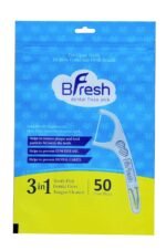 Unflavoured Original 50 Pieces Dental Floss Picks With Toothpick And Tongue Cleaner