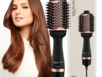 Urban Yog MakeMeeBold Hot Air Brush | 2-in-1 Hair Dryer & Straightener with 3 Temp & 2 Speed Settings, 360° Airflow Vents, PTC Fast Heating, Ceramic Plates, Auto Shut-Off | Gifts for woman