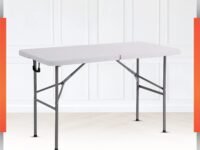 Urbancart Durable Heavy-Duty Plastic Portable Abs Patio Folding Table with Carrying Handle for Indoor, Outdoor, Picnic, Party, Camping (48 * 24 Inch) (Multi-Coloured)