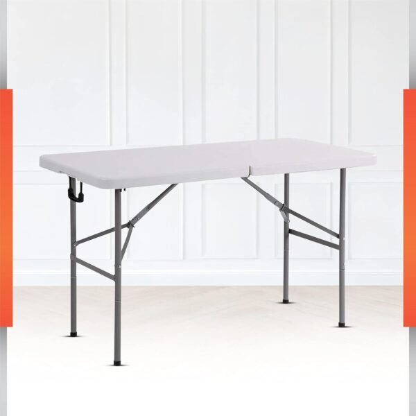 Urbancart Durable Heavy-Duty Plastic Portable Abs Patio Folding Table with Carrying Handle for Indoor, Outdoor, Picnic, Party, Camping (48 * 24 Inch) (Multi-Coloured)