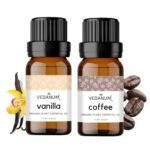 Vedanum Premium Essential Oil Set | for Aromatherapy Diffuser Massage DIY Soap Making | Pack of 2 | 15 ml Coffee and Vanilla