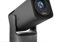 WZATCO Yuva Go Max, Android 13, Fully Automatic, Smart Home Projector 4k Ultra HD, Native 1080P, Live TV, HDMI ARC, WiFi 6 & BT, Screen Mirroring, Portable Room Cinema, 270° Rotate, Grey