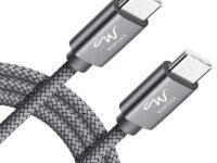 Wayona Type C to Type C 6FT/2M 65W Long Fast Charging Cable Compatible with iPhone 17, Air, iPhone 16,15 Pro/Max Series Macbook Air/Pro Samsung Galaxy S25, Ultra/S24/ S23 Flip Fold OnePlus (2M, Grey)