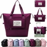 Wazdorf Nylon 41 Liter Expandable Travel Bags for Women, Duffle Bags for Women Luggage, Foldable Vanity Traveling Bag, Waterproof Hand Bag for Ladies Personal Items