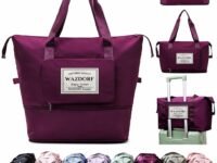 Wazdorf Nylon 41 Liter Expandable Travel Bags for Women, Duffle Bags for Women Luggage, Foldable Vanity Traveling Bag, Waterproof Hand Bag for Ladies Personal Items