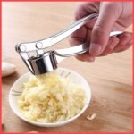 Wolpin Garlic Crusher Presser Garlic Press Multi-Function Manual Portable Ginger Mincer, Stainless Steel