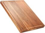 Wood Cutting Boards for Kitchen, 15 x 10 Inch Acacia Wooden Cutting Board, Large Wood Chopping Board with Juice Groove and Handles Heavy Duty Charcuterie Board (Large)