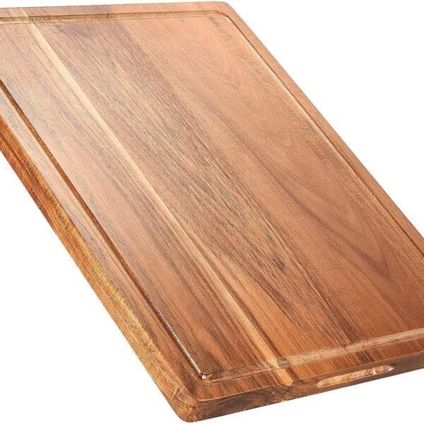Wood Cutting Boards for Kitchen, 15 x 10 Inch Acacia Wooden Cutting Board, Large Wood Chopping Board with Juice Groove and Handles Heavy Duty Charcuterie Board (Large)