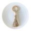 Wooden Bead Napkin Rings Natural Farmhouse Napkin Rings with Small Beads Tassel Table Napkin Holder Rings for Party Pack of 6 (Ring with Jute Thread)