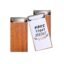 Wooden Mini Clipboard with Profile Clip, Small Pocket A6 Board, Writing Pad for Restaurants, Office, Classroom Supplies, Light Wooden 8X4 Inch Pocket Sized Notepads (3)
