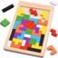 Wooden Stacking Toys for Toddlers Montessori Educational Learning Toy for Babies Educational Toy Fine Motor Skills Development Gift Column Puzzle Toy for Kids (Intelligence Puzzle)