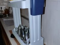 XVIA Space Saving Storage Rack Organizer Multipurpose Kitchen Bathroom Shelf with Wheels Vegetable Storage Shelf Folding Saving Space Organizer Rack (2 Layers)