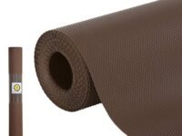 Yellow Weaves PVC Kitchen Mat Fridge Mats 45 cm X 5 Meters Anti Slip Roll, Shelf Liners Sheet for Kitchen, Shelves, Cabinet, Drawer, Wardrobe, Refrigerator, Table (Dark Brown)