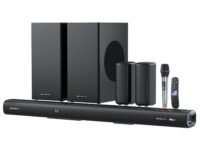 ZEBRONICS Juke BAR 9900 Soundbar, 725 Watts, DTS X, Dolby Atmos, 5.2.4 CH, 2X Wireless (Subwoofer & Satellites), BT v5.3 | HDMI eARC | Optical in | AUX | USB, RGB LED, Wireless UHF Mic, Deep Bass