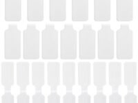 ZIBUYU® 100 Pcs Self-Adhesive Cable Label Sticker, Writable Waterproof Nylon Cord Tags, Reusable Hook & Loop Wire Label Stickers for Electronics, Office, Computer & Home Organization, 3.54"x0.79"