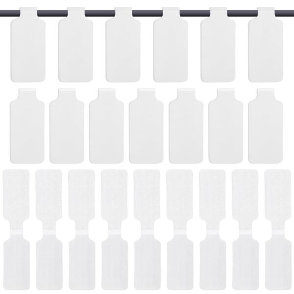 ZIBUYU® 100 Pcs Self-Adhesive Cable Label Sticker, Writable Waterproof Nylon Cord Tags, Reusable Hook & Loop Wire Label Stickers for Electronics, Office, Computer & Home Organization, 3.54"x0.79"