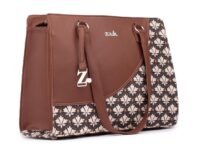 ZOUK Women's Office Essential Bag | Jute | Vegan Leather Handcrafted Tote Bag With Double Handle Shoulder Strap