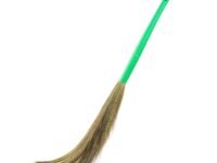 Zureni BR-06 Sphere Broom Phool Jhadu Natural Mizoram Grass with 20 inch Heavy Duty Plastic Handle for Home & Office Easy Floor Cleaning