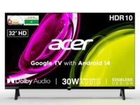 acer 80 cm (32 inches) Ultra I Series HD Smart LED Google TV AR32HDJGU2841BD (Black)