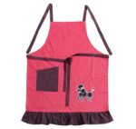 home Apron for Women. Pure Cotton Twill Fabric, Size: 68 x 86 cm with One Pocket, Loop on Top and 2 Long Ties on Both 2 Sides. (1)