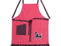 home Apron for Women. Pure Cotton Twill Fabric, Size: 68 x 86 cm with One Pocket, Loop on Top and 2 Long Ties on Both 2 Sides. (1)