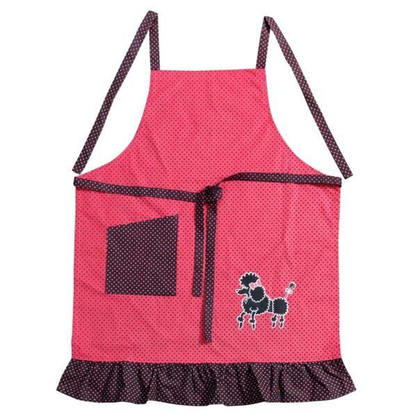 home Apron for Women. Pure Cotton Twill Fabric, Size: 68 x 86 cm with One Pocket, Loop on Top and 2 Long Ties on Both 2 Sides. (1)