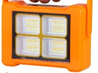 kh Led Solar Portable Work Light Solar Emergency Light Rechargeable Floor Job Site Light with 360° Stand for Emergency, Store, Hotel, Farms, Garage, Courtyard,Workshop, Car Repair, Camping, Fishing