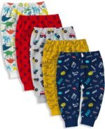 minicult Cotton Pajama Pants with All Over Print for Boys and Girls (Multicolor Designs)(Pack of 5)