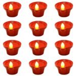 perpetual Water Sensor Diya for Home Decoration - 12 Pcs Electric Flameless & Smokeless LED Diya Lights, Candle for Home Decor, Diwali Festivals Decoration,Christmas,New Year, Festive(B)