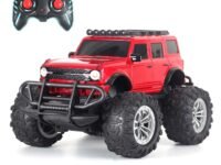 popsugar Off Roader Rechargeable Remote Control Car | RC Car Monster Truck | 4 Headlight Modes | Lithium Battery | C-Type Charging | 2.4GHz Remote Controller | Made in India, Red