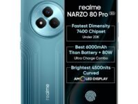 realme NARZO 80 Pro 5G (Racing Green,8GB+256GB) | Segment's 1st MediaTek Dimensity 7400 Chipset | 6000mAh Titan Battery + 80W Ultra Charge | 4500nits HyperGlow Esports Display | IP69 Waterproof