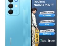 realme NARZO 90x 5G (Flash Blue,6GB+128GB) | 7000mAh + 60W Biggest Battery & Fastest Charging in The Segment* | 144Hz Bright Display | Sony 50MP AI Rear Camera | AI Assist | 400% Ultra Boom Speaker