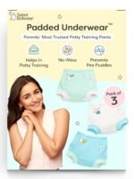 superbottoms Padded Underwear for Potty Training & Mess-Free Diaper-Free time | Prevents Pee Puddles | 3 Layers of Premium Cotton Padding (No Sponge) | Pull-up Style Potty Trainers (Pack of 3) unisex