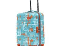 uppercase JFK (Small) 56cms | Hardsided Cabin Trolley Bag for Travel |Eco Polycarbonate Printed Luggage |Combination Lock|8 Spinner Wheel Trolley Bag |Suitcase for Men & Women |(Teal Blue)