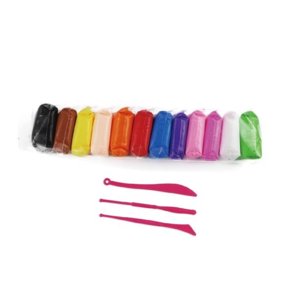 12 Pcs Air Dry Clay Kit for Kids with 3 Sculpting Tools | Soft Modeling Clay for Art & Craft, DIY Projects & School Activities | Creative Birthday Return Gift for Boys & Girls