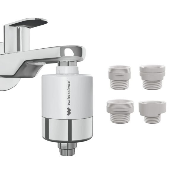 WaterScience CLEO Hard Water Softener for Tap and Shower | Shower Filter for Bathroom | Hard Water Filter for Tap - CLEO-SFU-423