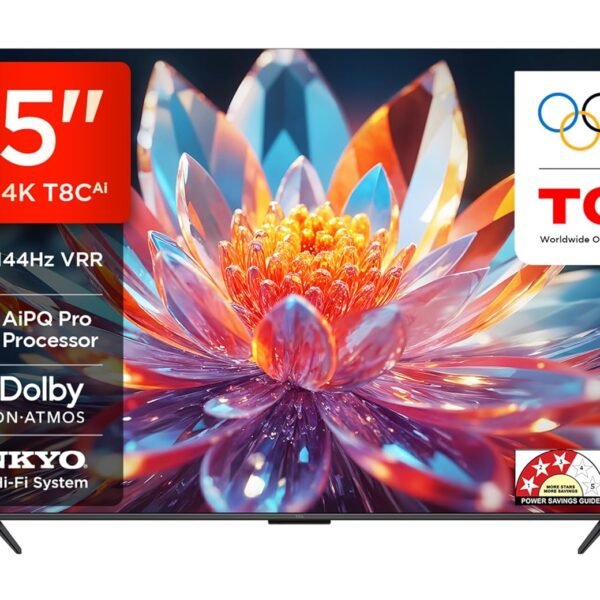 TCL 139 cm (55 inches) 4K Ultra HD Smart QLED Google TV 55T8C
