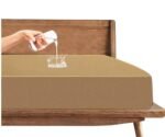Trance Cotton Feel Terry Ultra Soft Waterproof Mattress Protector | Breathable - Hypoallergenic Mattresses Cover (72x84 inch | 6x7 feet, Brown - Pack of 1)