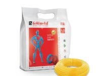 Goldmedal 4.0 Sq mm Flame Retardant Electric Wire | 45 Meter PVC Insulated Single Core Copper Wire | Flexible Electrical Cable for Home, Domestic & Industrial Use | (Yellow)