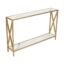 2 Tier Console Table | End Table Side Table Console Table for Living Room Hall Bedroom Office | Multipurpose Table for Home Decor