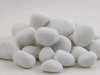 20kg Unpolished White Pebbles for Garden |Shiny Unpolished Marble Stone Pebbles for Vase Fillers Outdoor/Indoor | Pebbles for Garden Pots (20Kg, 25-50 mm, White)