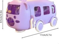 3D Bear Water Bottle with Straw for Kids 750ml Large Capacity Leak Proof Sipper Adjustable Shoulder Strap BPA-Free Plastic School Girls Boys (Color and Design Sent As Per Stock)