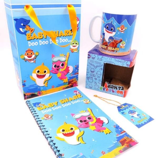 4 in 1 baby shark theme elite combo|baby shark theme return gifts for birthday- Multi color