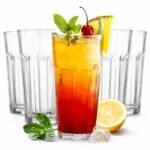 400 ML Water Glass Tumbler Highball Glasses Clear Iced Tea and Glasses for Drinking Cocktail, Juice, Milkshake, Coke,Soda, Dishwasher Safe Pack of (6) (Classic Glass, Set of 4)